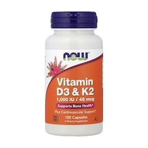 Vitamin D3 & K2 1,000 Iu / 45 Mcg Plus Cardiovascular Health 120 Capsules