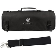 Suntek 8 Yuvalı Şef Bıçağı Rulo Mutfak Pişirme Siyah