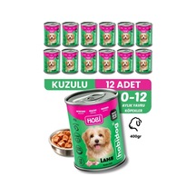 Hobi Hobidog Kuzu Etli Yavru Köpek Konservesi 400 Gr X 12 Adet Tam Ve Dengeli Yaş Mama