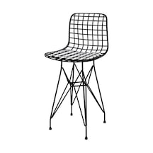 Knsz ufak boy tel bar sandalyesi 1 li uslu syhkono 55 cm oturma yüksekliği mutfak bahçe cafe ofis