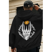 Sevbano Yüzüklerin Efendisi Film Sırt Baskılı Unisex Oversize Premium Hoo Siyah