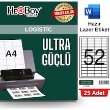 Herboy Hb-1022 50 X 22 Mm A4 Laser Etiket 25 Adet