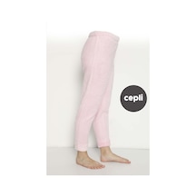 Cepli Lüx Pofuduk Polar Kışlık Pijama Altı Pofcepli Pembe