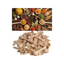 12 Adet Ahşap Baharatlık - Ölçek Kaşığı - Ahşap Kaşık 7 Cm