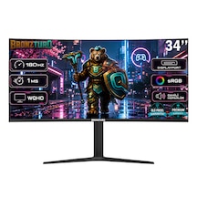 Bronzturq 34" 180hz 1 Ms Dp + Hdmı Wqhd 3440x1440 Kavisli Monitör Btq340wqhd-a