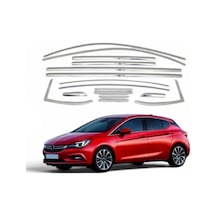 Opel Asrta K 2015-2021 Uyumlu Tam Tur Krom Cam Çeeçevesi Alt Üst Sağ Sol Paslanmaz Krom