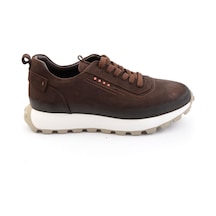 Bambi Kahve Hakiki Deri Erkek Sneaker E01011034701
