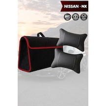 Nissan Nx Uyumlu Bagaj Çantası Koltuk Yastığı Siyah Renk Lüks Model