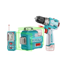 Total TOSLI250101E 16V Darbeli Matkap  + 100 M Lazer Metre Avantaj Set