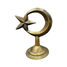 Pm Dizayn Pirinç Döküm Ay Yıldız Masa Üstü