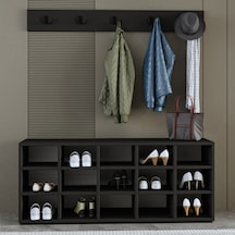 Ay001 Talu Askılı Ayakkabılık, Çok Raflı Ayakkabılık - Antrasit Antrasit