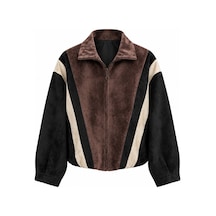 Laluvia Siyah 3 Renkli Bomber Ceket - 261011
