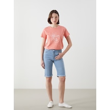 Lcwaıkıkı Classic İndigo Dar Fit Kadın Jean Şort