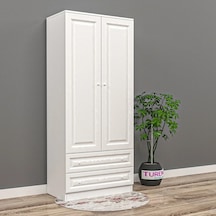 Country 2 Kapılı Gardırop Mdf Sis Gri