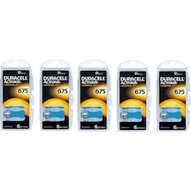 Duracell Activair 675 Numara PR44 İşitme Cihazı Pili 6'lı 5 Paket