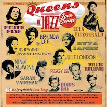 Queens Of Jazz - Love Songs Plak Edith Piaf - Dinah Washington - Nina Simone - Sarah Vaughan - Branda Lee - Peggy Lee - Doris Day - Ella Fitzgerald - Etta James - Julie London - Billie Holiday