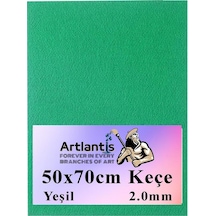 Yeşil Keçe 50 x 70 CM 2.0 MM 1 Adet Renkli Hobi Keçesi Elişi Keçesi Anasınıfı Kreş Okul Öncesi