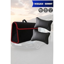 Nissan Sunny Uyumlu Koltuk Yastığı Bagaj Çantası Siyah Renk Lüks Model