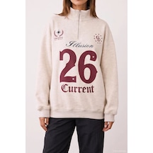 Quzu 27kswt02844 Sweatshirt Bej