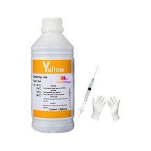 Tecprint Epson L810 1 Litre Sarı Uyumlu Mürekkep+enjektör+eldiven..