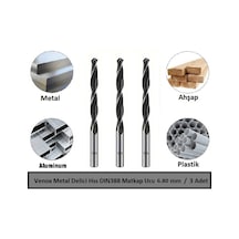 Venoa Metal Delici Hss Dın388 Matkap Ucu 6.80 Mm Paket 3 Lü