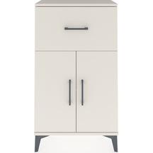 Arges Komodin Tek Raflı Tek Çekmeceli 2 Kapaklı 60x30x106 Aytaşı-aytaşı Aytası