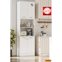 Tamamı Mdf 4 Kapaklı Ve Açık Raflı Çok Amaçlı Mutfak Dolabı/kavan