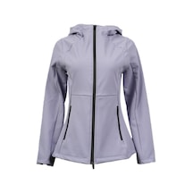 Edwardest Sonbahar Ve Kış Kadın Ceketi, Dış Mekan Yumuşak Kabuk, Rüzgar Ve Su Geçirmez Açık Mor