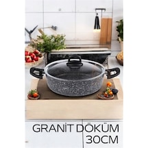 Eco Granit Döküm Basık Tencere 30 Cm Çok Renkli