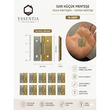 24x29 Mm Metal Yaprak Menteşe Mini Kutu Ve Tavla İçin 10 Adet Gold-krom
