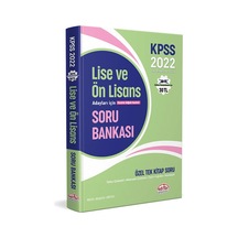 2022 KPSS Lise ve Ön Lisans Adayları İçin Özel Tek Kitap Soru Bankası- Editör