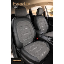 Nissan Qashqai 2007+ Uyumlu Prestige Line Keten Serisi Füme Siyah Koltuk Kılıfı