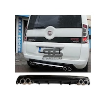 Fiat Fiorino Difüzör Arka Tampon Eki 4 Egzoz Çıkışlı Siyah Lüx Ti
