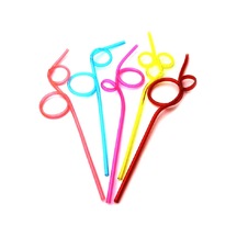 Sones 10 Adet Yaratıcı Plastik Kavisli Pipet, Rastgele Renk Stil Teslimatı