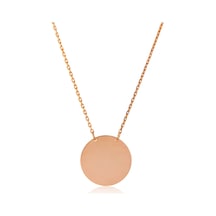 Kuyumcudukkani Zincirli"13mm Yuvarlak"figürlü Kolye-37088-r Rose Gold