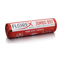 Florex Tıbbi Atık Jumbo Çöp Poşeti/Torbası-10 Rulo 80X110 Cm.