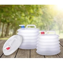 Fda Akordiyon Musluklu Katlanır Su Bidonu 10 Lt Çok Renkli