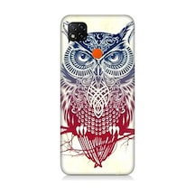Xiaomi Redmi 9c Uyumlu Mistik Tribal Baykuş Desenli Silikon Kılıf