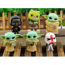 Mandalorian Grogu Baby Yoda İncinerator Stormtrooper Gamorrean Fighter Kylo Ren 6'lı Figür Oyuncak
