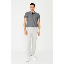 Antrasit Modern Kesim Polo Yaka Erkek T-shirt Antrasit