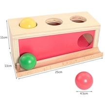 Brubebek Ahşap Montessori Malzemeleri Kilitle Top Kutusu Oyuncaklar-top Masa Masası