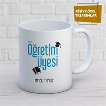 Kişiye Özel İsim Yazılabilir Öğretim Üyesi Kupa Bardak Çok Renkli