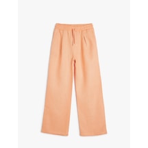 Koton Beli Bağcıklı Bol Paça Basic Keten Pantolon Pembe 5skg40106aw Gül