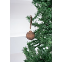 X Den.ınteriors Yılbaşı Yuvarlak Ahşap Top Noel Ağaç Süsü Venge - 667570935
