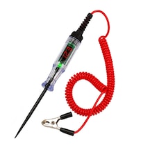 Aem Dijital Led Göstergeli Oto Kontrol Kalemi 3v-48v Dc Hassas Voltaj Test Kalemi, Paslanmaz İğne Uçlu Klemensli Devre Test Cihazı