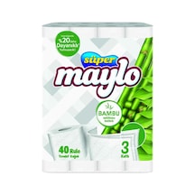 Süper Maylo Bambu Katkılı Tuvalet Kagıdı 40'lı - 4 Adet Tarı