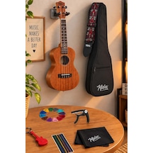 Midex SP-21MC Set Maun Soprano Ukulele (Softcase Tuner Capo Metod Nota Sticker Askı Pena)