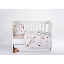 Patalena Home Pamuk 7 Parça Tavşan Desenli Bebek Nevresim Takımı 100x150 Cm