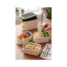 Turuncu Beslenme Kutusu 3 Bölmeli 1 Adet 3 Bölmeli Beslenme Kabı Yemek Saklama Kabı Taşınabilir Lunch Box Okul