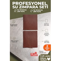 23x28 Cm Su Zımparası Seti 320 600 Kum 2 Parça Islak Kuru Yüzey Zımparası + Eldiven